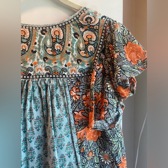 Anthropologie Floral Mini Swing Dress - Picture 7 of 8